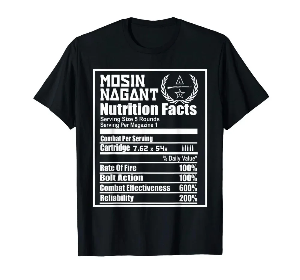 Men'S Fashion Websites - モシン・ナガンの栄養成分表 夏のファッション半袖Tシャツ ブランド衣料 メンズトップス ラウンドネックスタイル シャツデザイン
