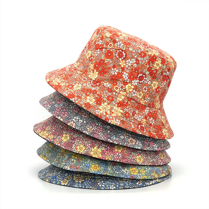 Mens Fashion Bucket Hat - リバーシブルバケットハット 花柄 日焼け止め メンズ レディース フィッシャーマンキャップ