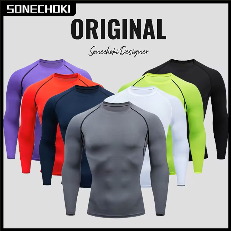 Compression Shirt Workout - メンズTシャツ メンズランニングスポーツTシャツ メンズコンプレッションフィットネストップス ティー クイックドライタイト トレーニングジムスポーツランニングシャツ