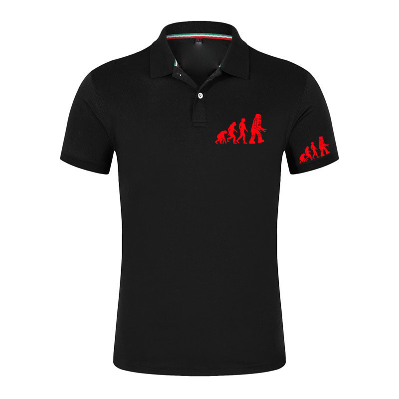 Men'S Fashion Evolution - カジュアル無地サマーファッションTシャツ2026進化テーマ面白いロゴプリントメンズ売れ筋通気性ラペルポロシャツ