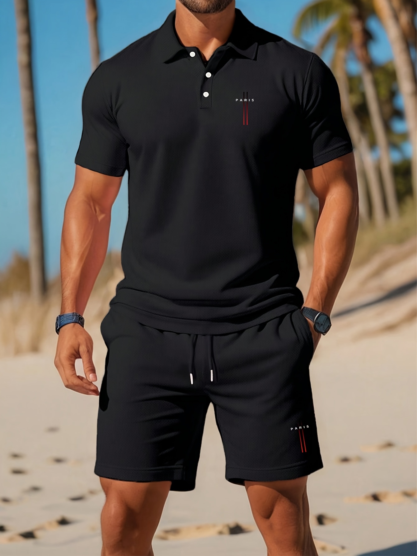 Queer Men'S Fashion - 2026年夏メンズポロシャツセット - 3Dプリントデザイン、通気性、軽量、快適、ファッショナブルなアウトドアメンズウェア