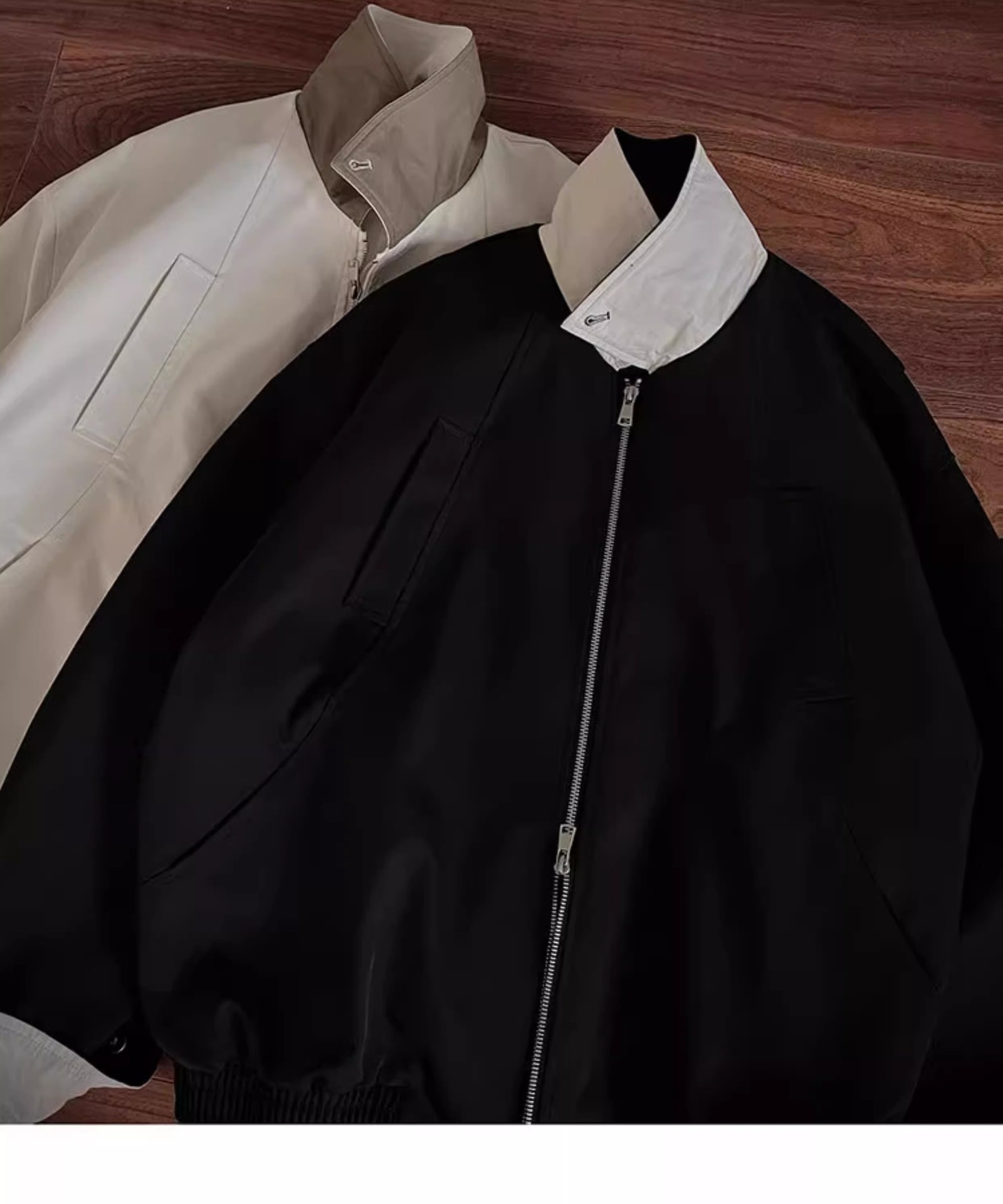 Harrington Jacket - ミニマリストハリントンフライトメンズ、秋のハイエンドスタイリッシュオーバーサイズターンダウンカラーベースボールジャケット