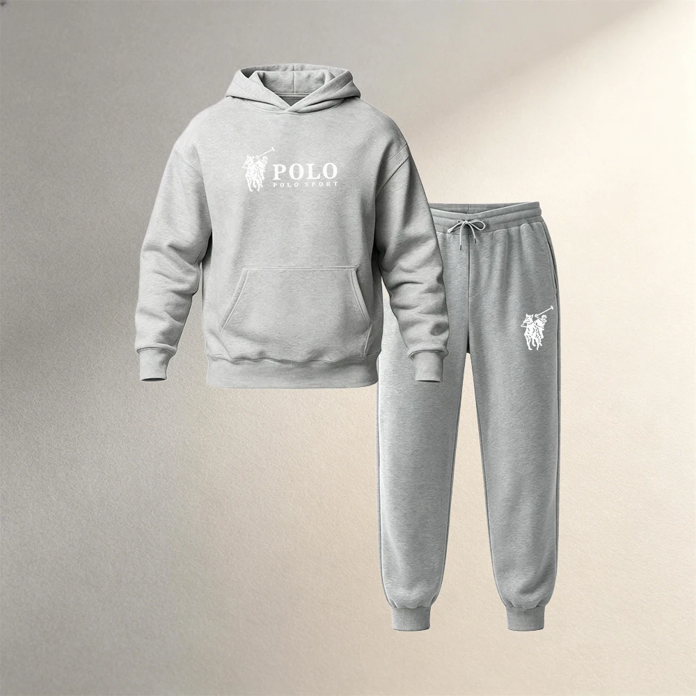 Men'S Fashion Formal - メンズウェア、パーカー上下セット、2点セット、秋・冬用、メンズスポーツカジュアル、プルオーバー、暖かいスウェットシャツ＋ジョガーパンツ、おしゃれなコーディネート。