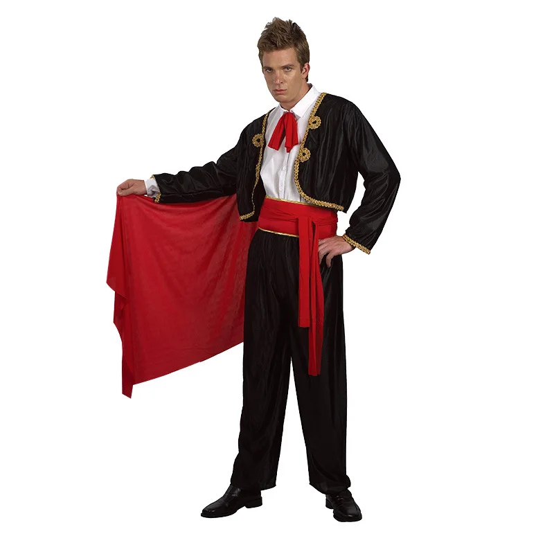 Mens Fashion Jumpsuit - ハロウィン成人男性スペインマタドールスペイン闘牛士スタイルコスプレ衣装ステージパフォーマンス衣装仮装パーティー服