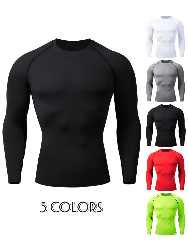 Compression Shirt Workout - コンプレッションシャツ メンズ ラッシュガード 速乾 ジム フィットネスシャツ