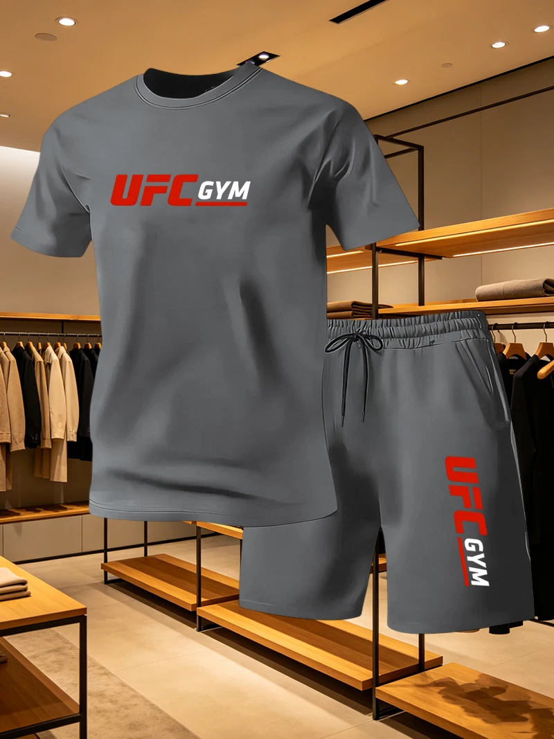 Men'S Fashion Videos - メンズファッション Tシャツ ショートパンツ UFC カジュアルセット 夏