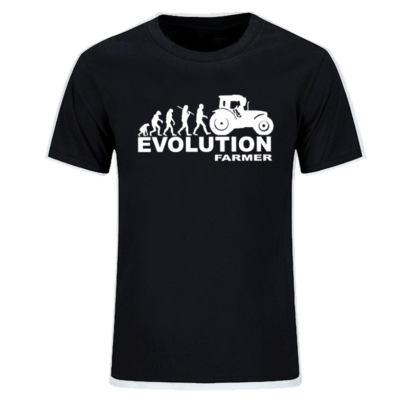 Men'S Fashion Evolution - 夏農民進化メンズ Tシャツ農業トラクター Fendt コンバイン機械半袖ファッション印刷 Tシャツ Eu