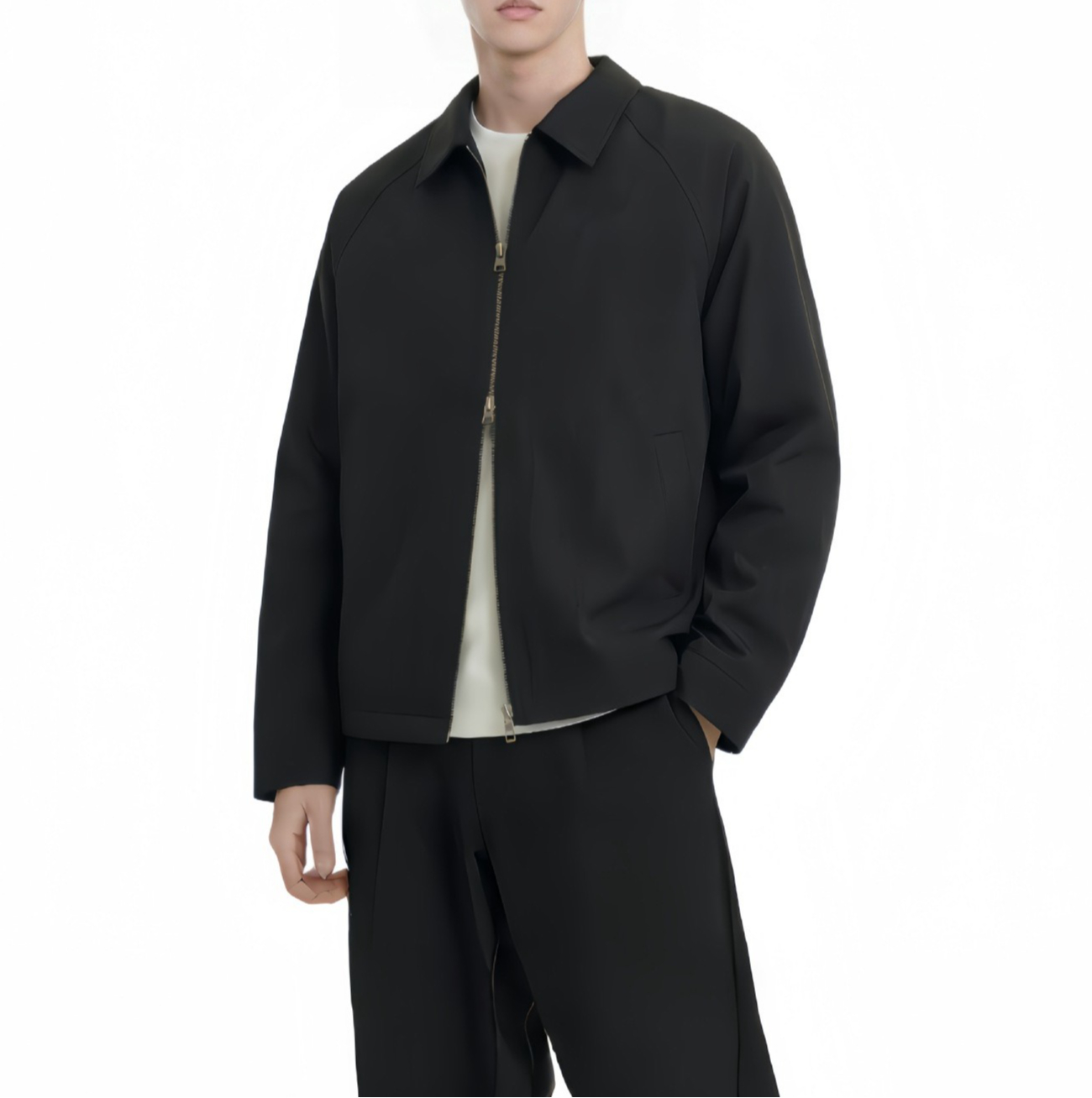 Harrington Jacket - 2026年春秋型ハリントンエグゼクティブジャケットメンズショートラペルジャケット