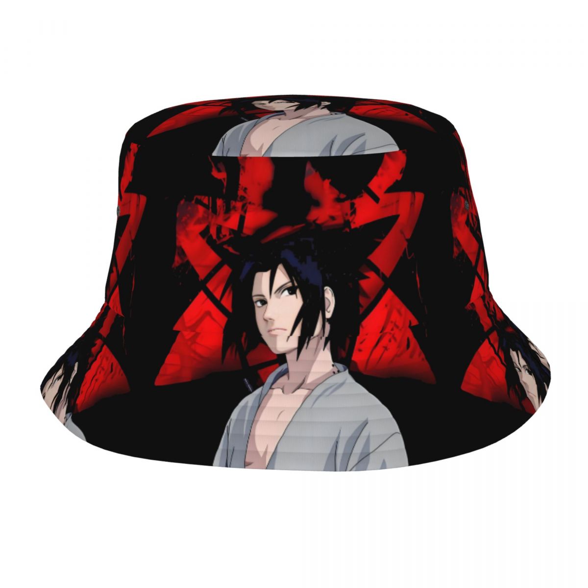 Mens Fashion Bucket Hat - カスタムレトロN-NARUTO S-SASUKE漫画コミックバケットハット女性男性ユニセックスファッションサマーフィッシャーマンキャップ