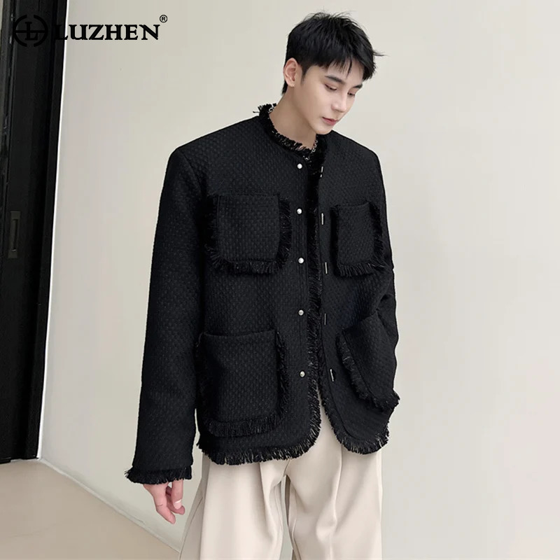 Men'S Fashion Reviews - LUZHEN オリジナルポケット エレガントなバリデザイン ストリートジャケット メンズ ソリッドカラー