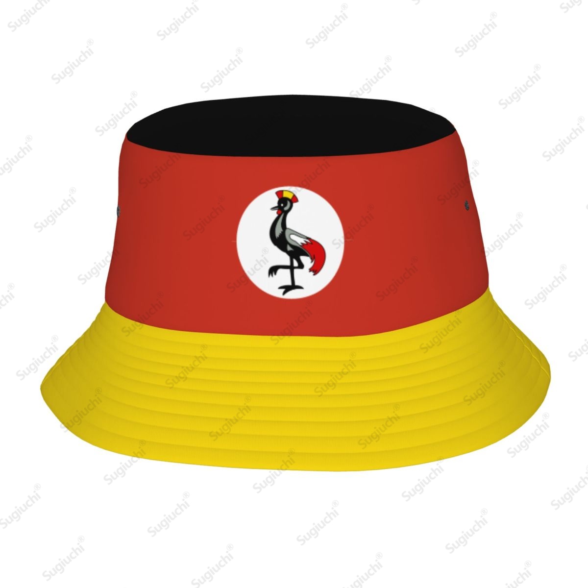 Mens Fashion Bucket Hat - 2025年ウガンダ3Dフラッグ メンズ レディース バケットハット アウトドア 日よけ帽子