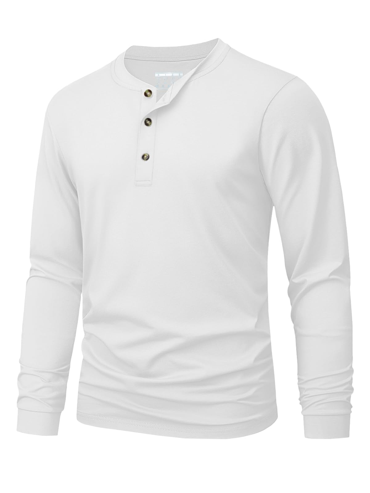 Queer Men'S Fashion - メンズヘンリー Tシャツシンプルな無地プリント長袖 Tシャツファッション多用途ルーズトップ春と秋のカジュアル服