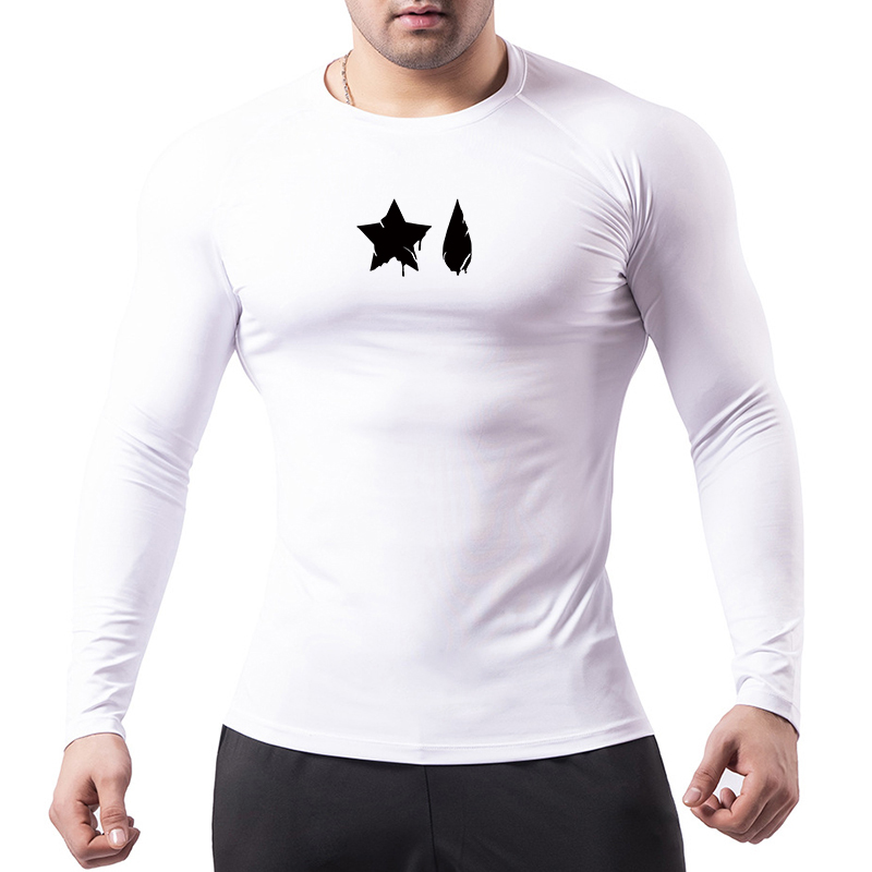 メンズスパイダープリントコンプレッションシャツ、長袖Tシャツ - Compression Shirt Workout のレビューと価格