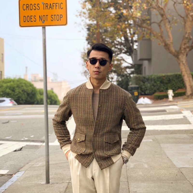 ヴィンテージウールコート,タイトな襟付き,クラシックなアウタ - Harrington Jacket のレビューと価格