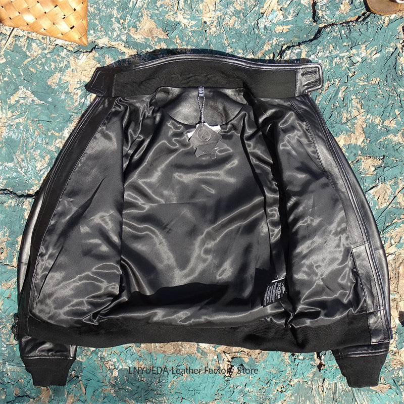 メンズ ソフト イタリア製 シープスキン 本革ジャケット シ - Harrington Jacket のレビューと価格