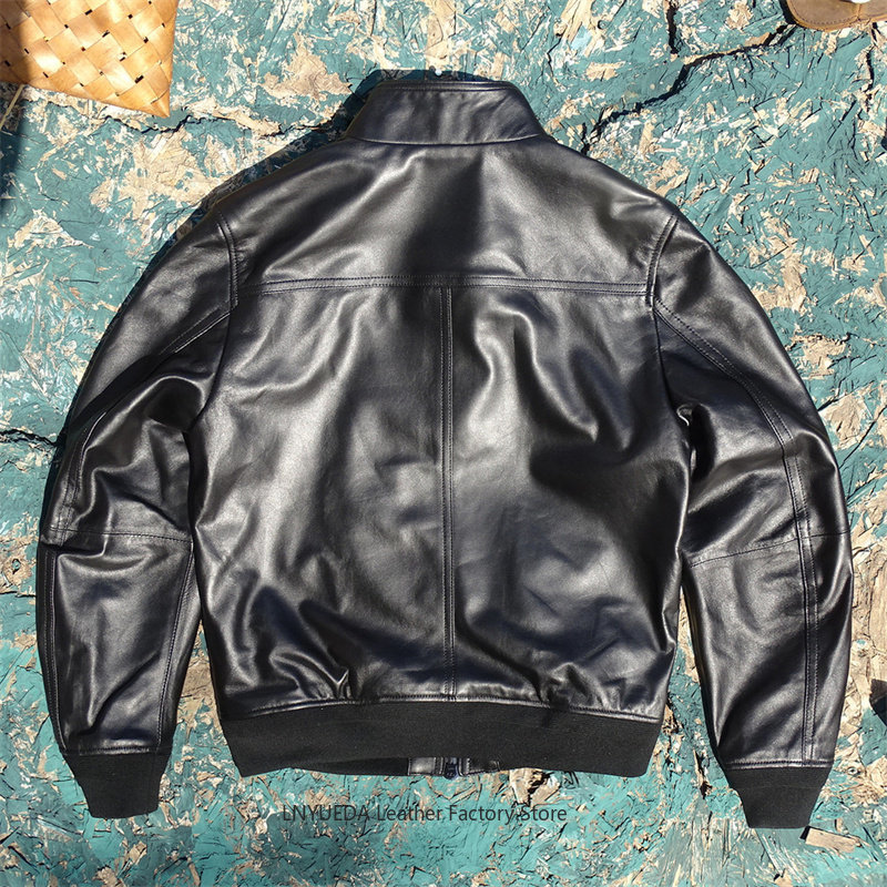 メンズ ソフト イタリア製 シープスキン 本革ジャケット シ - Harrington Jacket のレビューと価格