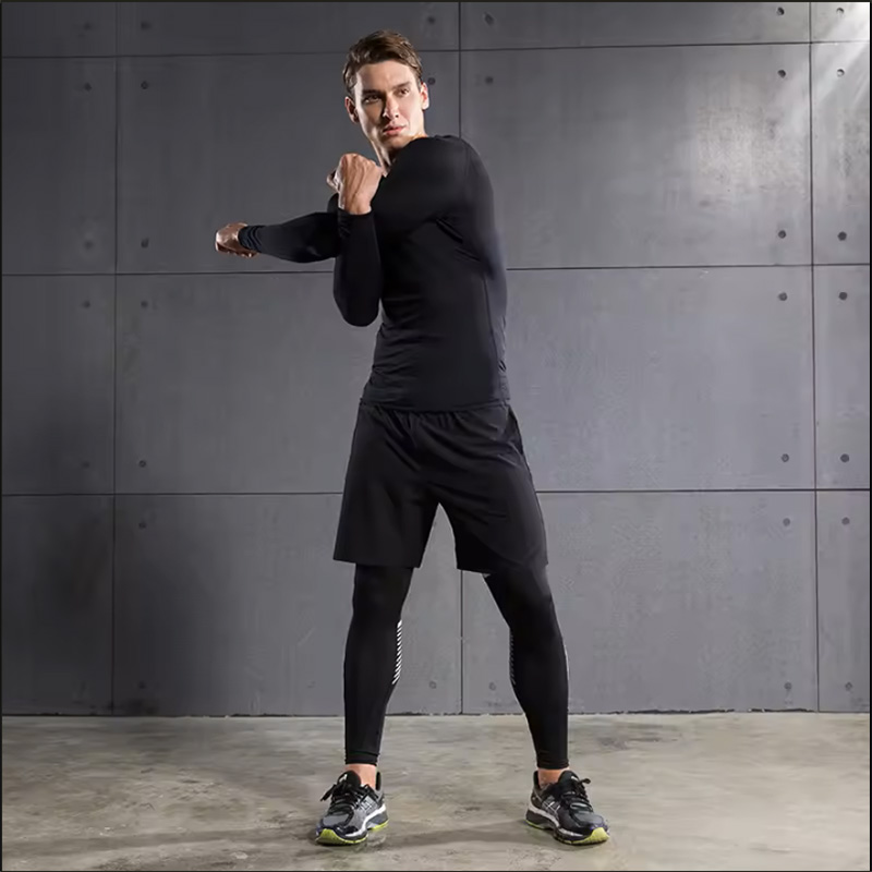 メンズTシャツ メンズランニングスポーツTシャツ メンズコン - Compression Shirt Workout のレビューと価格