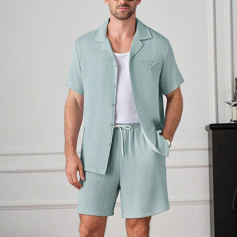 2026年夏 メンズカジュアルスポーツ 無地スーツ 半袖シャ - Mens Fashion Suits のレビューと価格