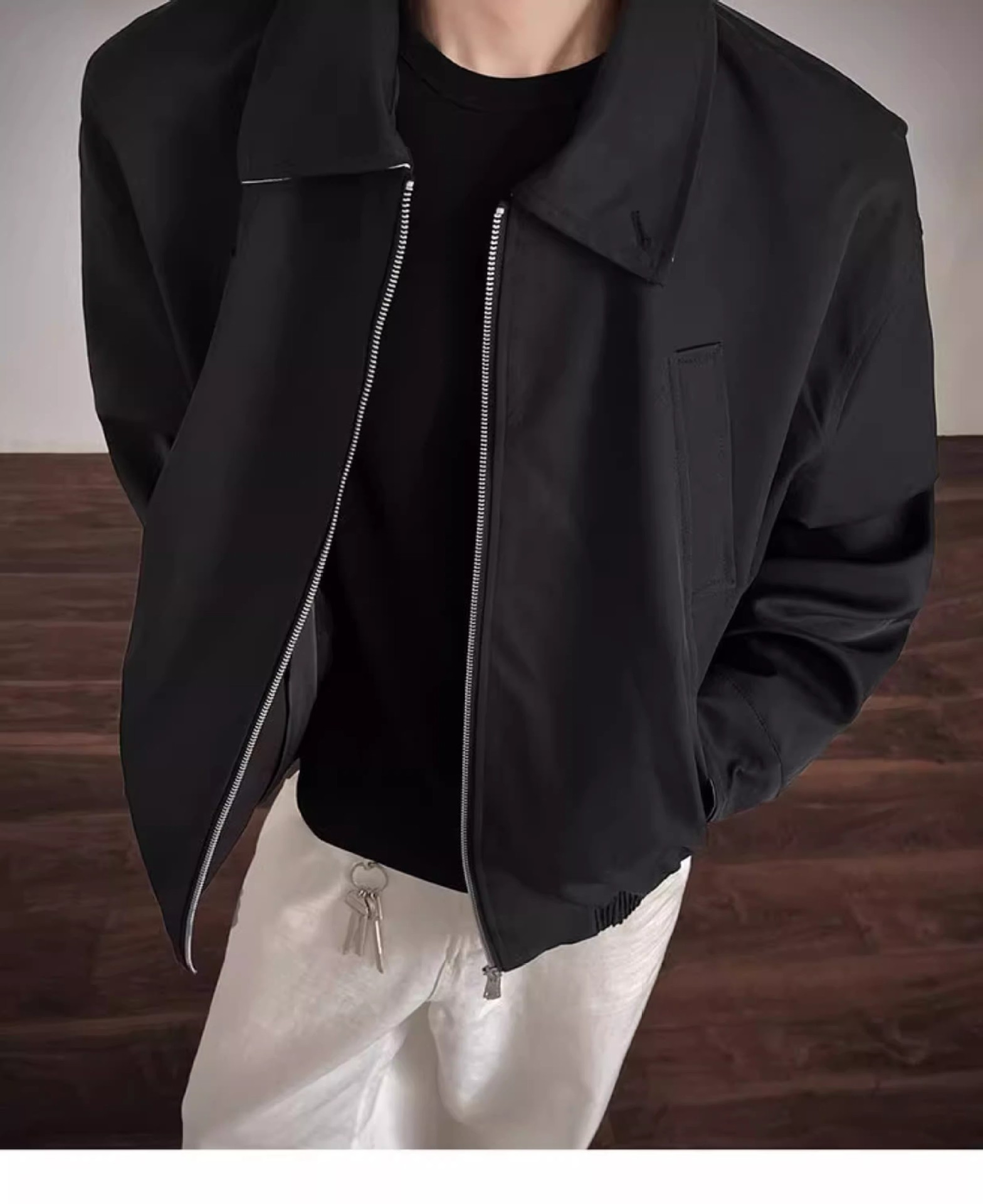 ミニマリストハリントンフライトメンズ、秋のハイエンドスタイリ - Harrington Jacket のレビューと価格