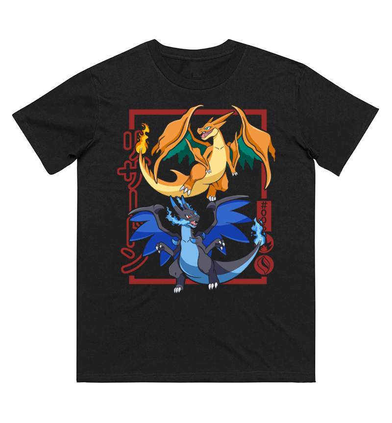 ポケモン リザードン進化柄プリントTシャツ メンズ＆レディー - Men'S Fashion Evolution のレビューと価格