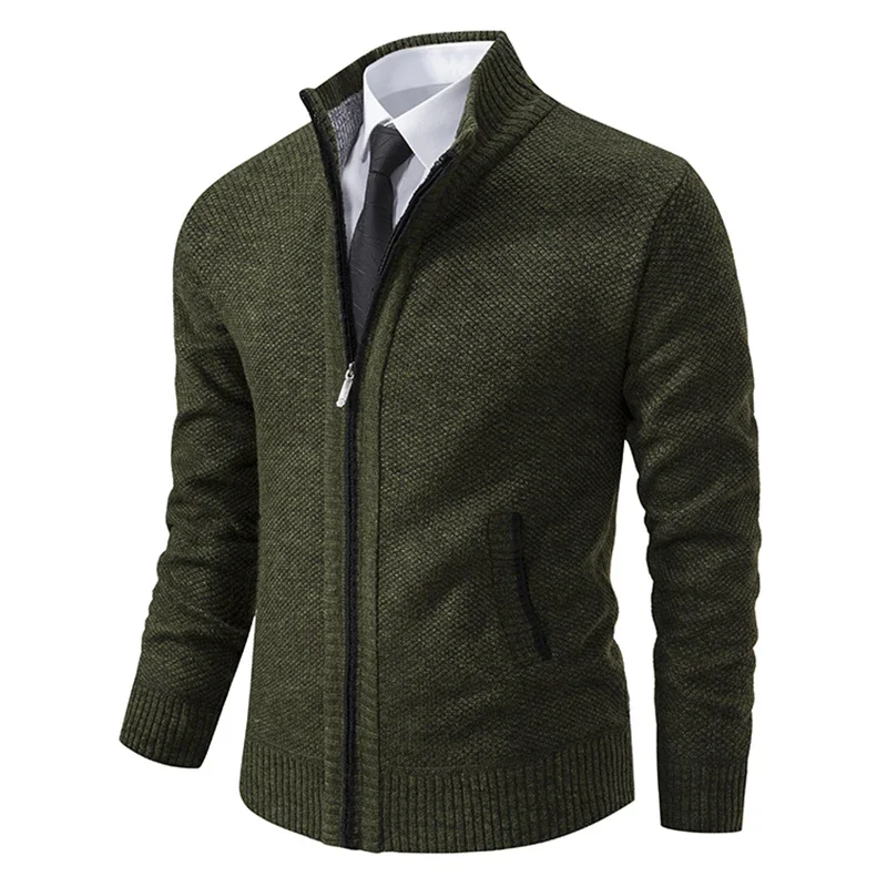 秋冬新作 メンズ カジュアルセーター スポーツコート 無地  - Men'S Fashion Zip Sweater のレビューと価格