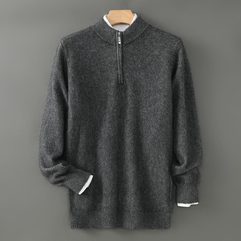 メンズハーフタートルネックセーター,ニット,カシミア,厚手, - Men'S Fashion Zip Sweater のレビューと価格