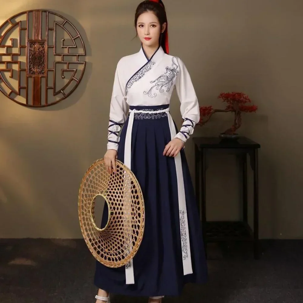 現代漢服女性トップスカート 2 点セット男性ヴィンテージファ - Mens Fashion Modern のレビューと価格