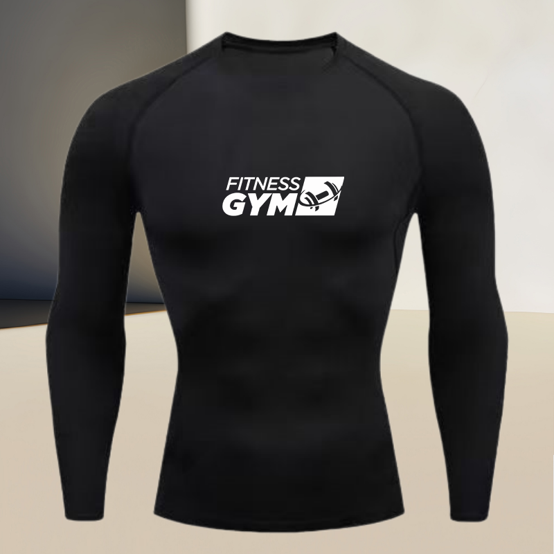 メンズラウンドネック長袖ジムワークアウトコンプレッションシャ - Compression Shirt Workout のレビューと価格