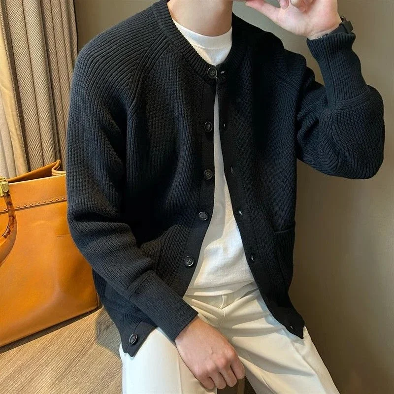 GELITAYIN厚いニットカーディガン男無地コートポケット - Men'S Fashion Reviews のレビューと価格