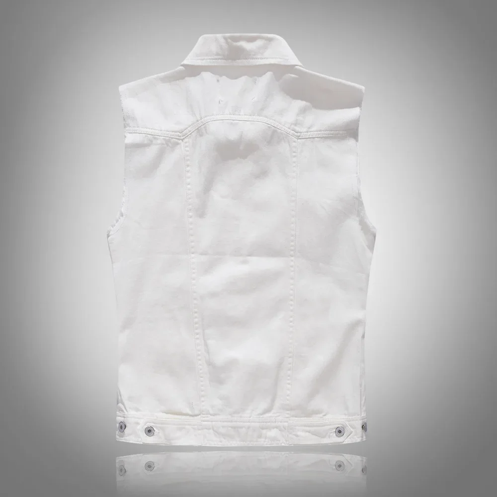 ポップサマー新作メンズアメリカンハイストリート薄手ホワイト無 - Men'S Fashion Vest With Jeans のレビューと価格