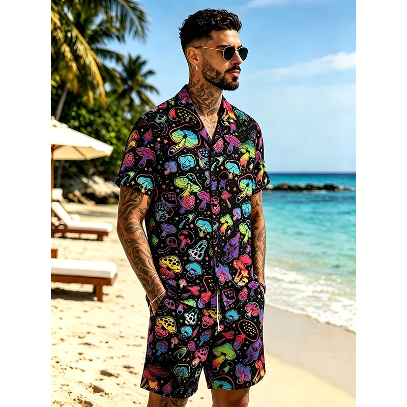 メンズファッション 3D キノコプリントスーツ 快適な生地を - Mens Fashion Suits のレビューと価格