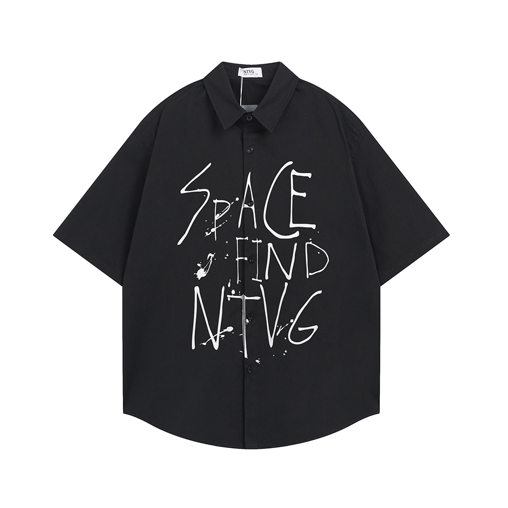 ファッションレタープリントシャツ半袖メンズシャツ Y2k デ - Men'S Fashion Reviews のレビューと価格