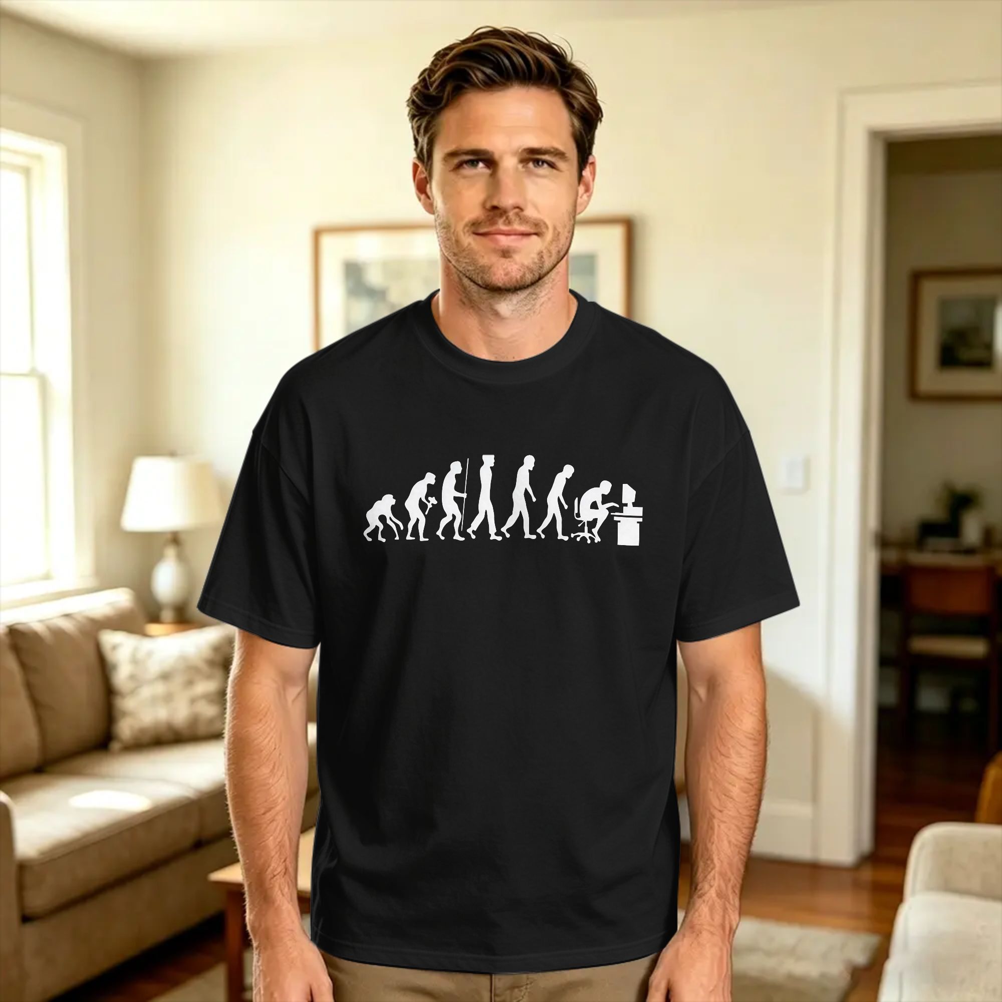 ギークコンピュータゲーマーの進化を表現したTシャツ メンズ  - Men'S Fashion Evolution のレビューと価格