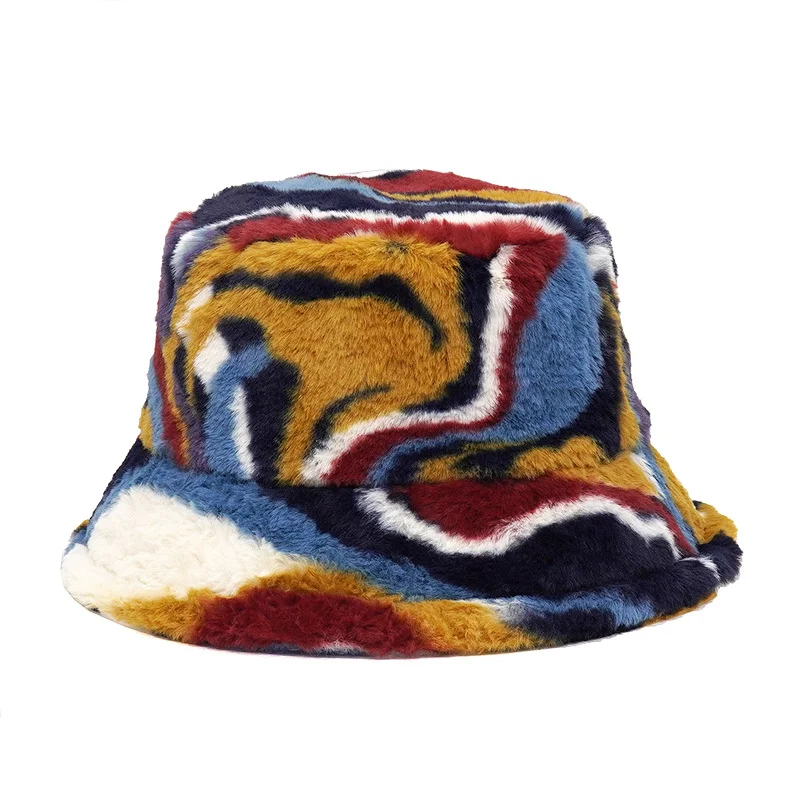2024新しい冬のバケットハットふわふわの毛皮の男性女性パナ - Mens Fashion Bucket Hat のレビューと価格