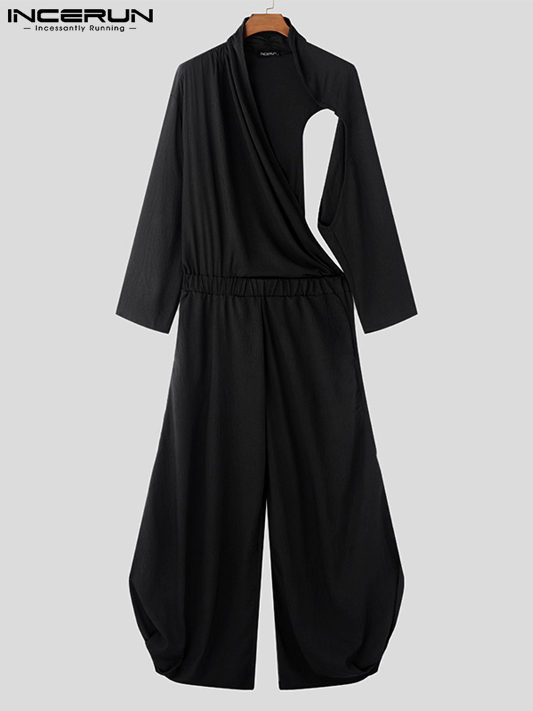 INCERUN 2024 アメリカンスタイルロンパースファッ - Mens Fashion Jumpsuit のレビューと価格