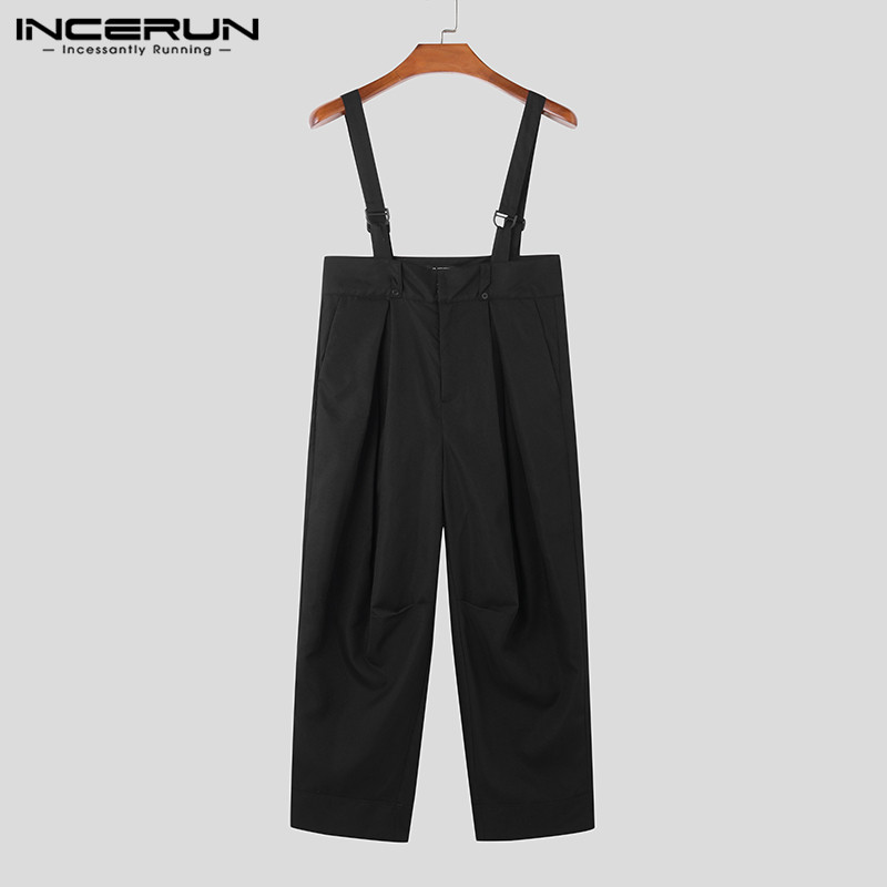 Incerun-メンズ単色ジャンプスーツ、ルーズジョガー、カ - Mens Fashion Jumpsuit のレビューと価格