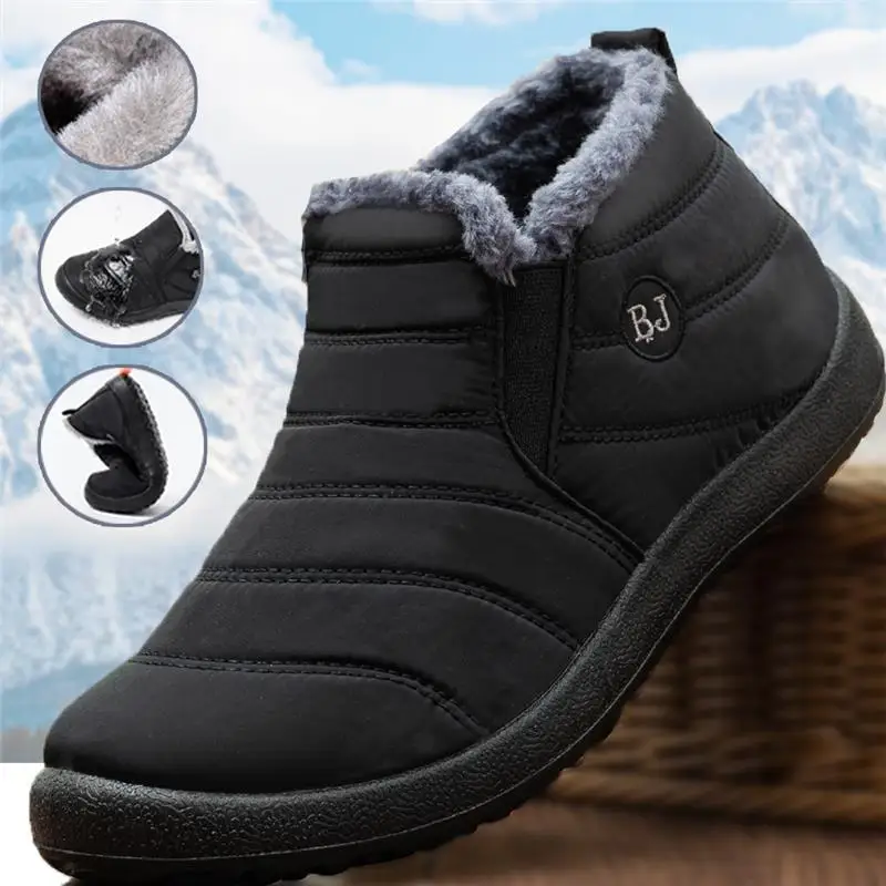 ファッションメンズスノーブーツ足首高保温靴寒い冬用防水屋外雪 - Men'S Fashion For 45 Years Old のレビューと価格