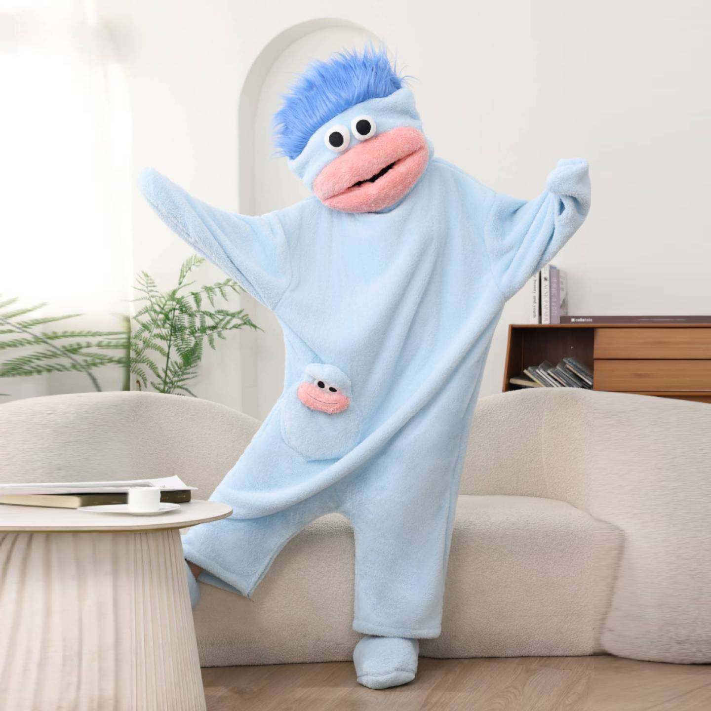 ホットビッグマウスモンスター可愛い面白い着ぐるみパジャマ厚手 - Mens Fashion Jumpsuit のレビューと価格