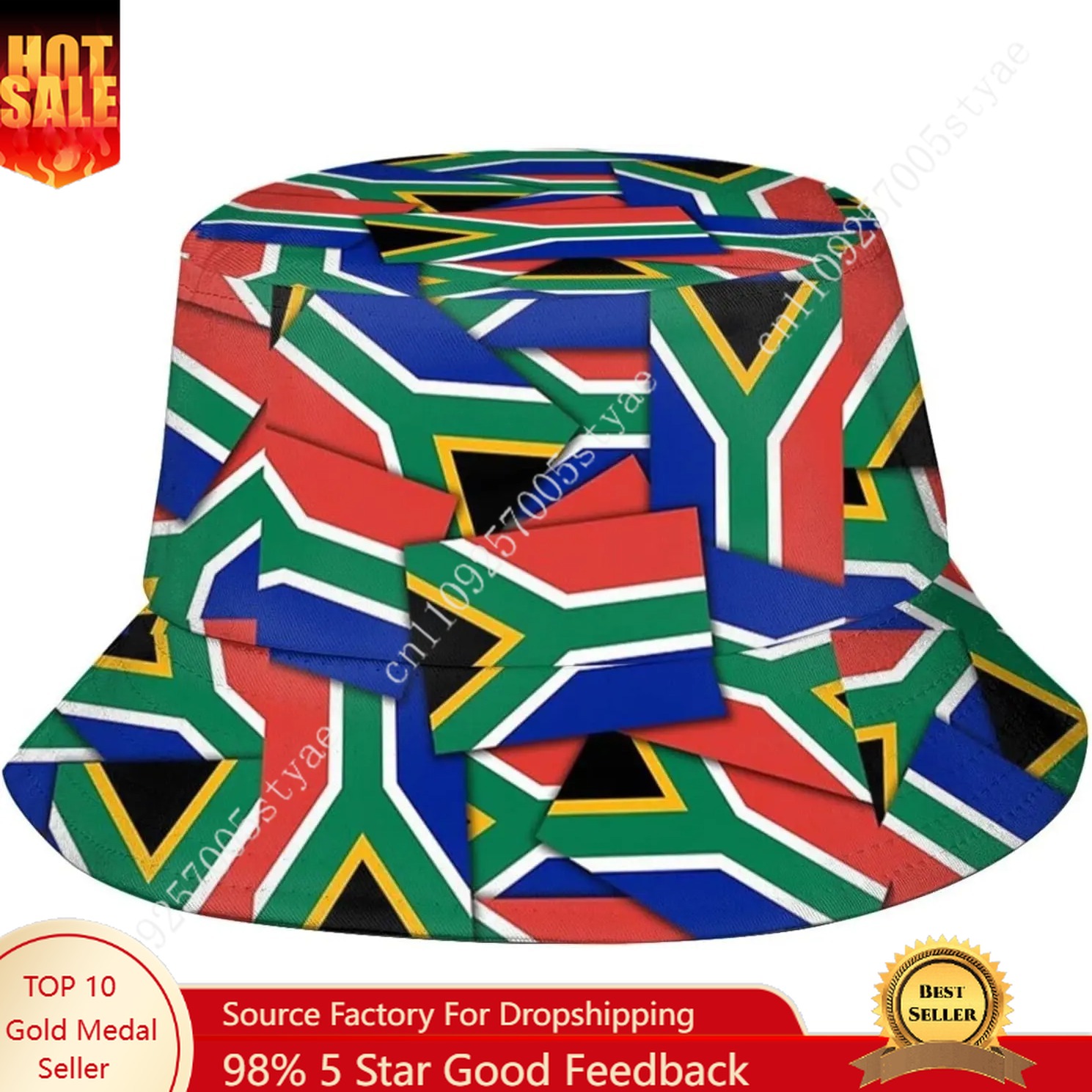 南アフリカ国旗バケットハット 男女兼用 高品質 アウトドアキ - Mens Fashion Bucket Hat のレビューと価格