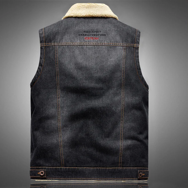 メンズ 新しいデザインのデニムベスト、冬用フリース裏地付き、 - Men'S Fashion Vest With Jeans のレビューと価格