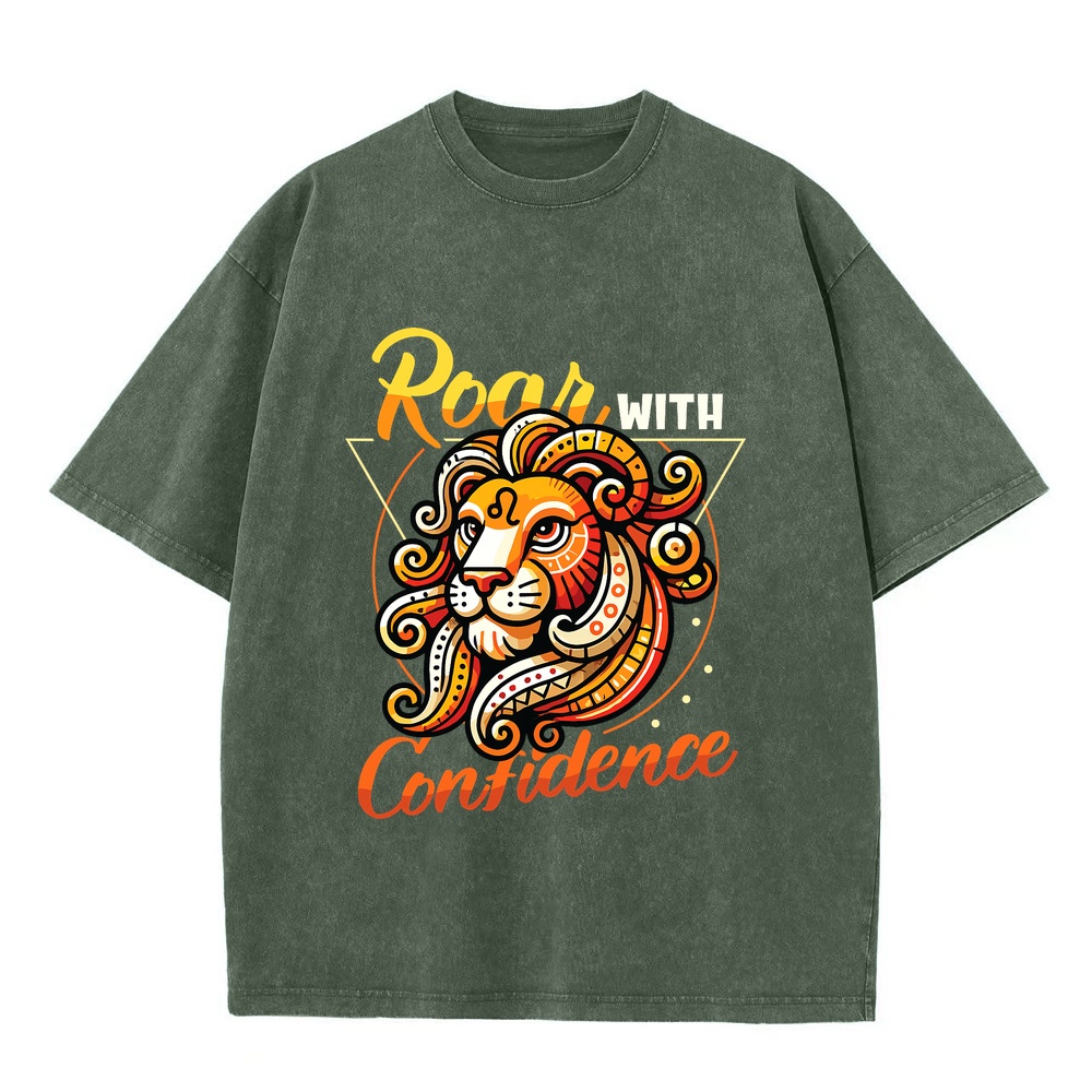 干支占星術レオサインプリント大人用ヘビーウェイトTシャツメン - Men'S Fashion Reviews のレビューと価格