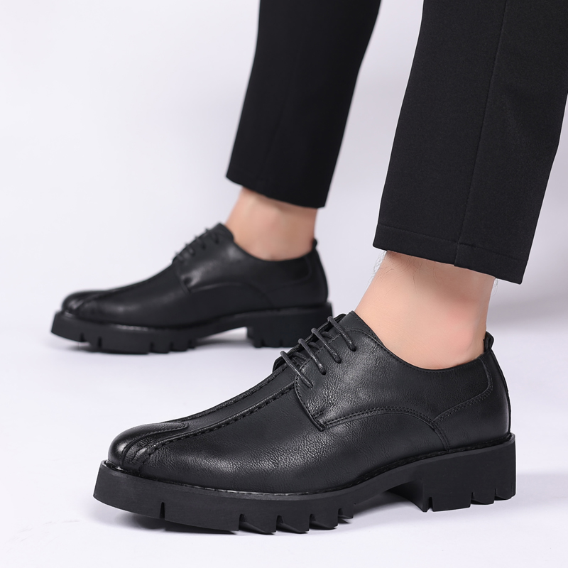 身長を10cm高く見せる牛革製メンズシューズ、ファッショナブ - Men'S Fashion Formal のレビューと価格