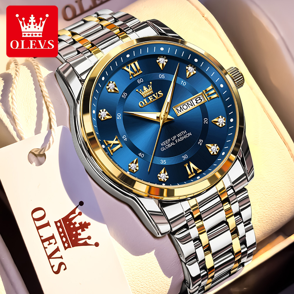 OLEVS ブランドファッションメンズ腕時計ステンレス鋼防水 - Mens Fashion Week のレビューと価格