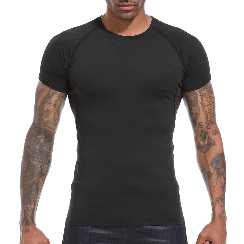 メンズアスレチック速乾性Tシャツ、スパイダープリント圧縮シャ - Compression Shirt Workout のレビューと価格