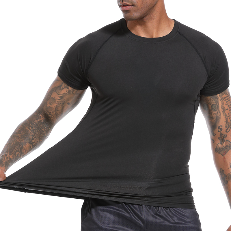 メンズアスレチック速乾性Tシャツ、スパイダープリント圧縮シャ - Compression Shirt Workout のレビューと価格