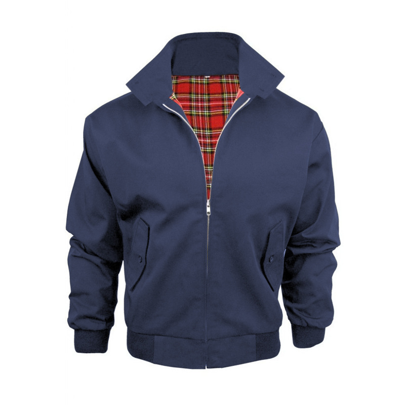 秋冬新作通気性メンズジャケット、ユニセックストレンディカジュ - Harrington Jacket のレビューと価格
