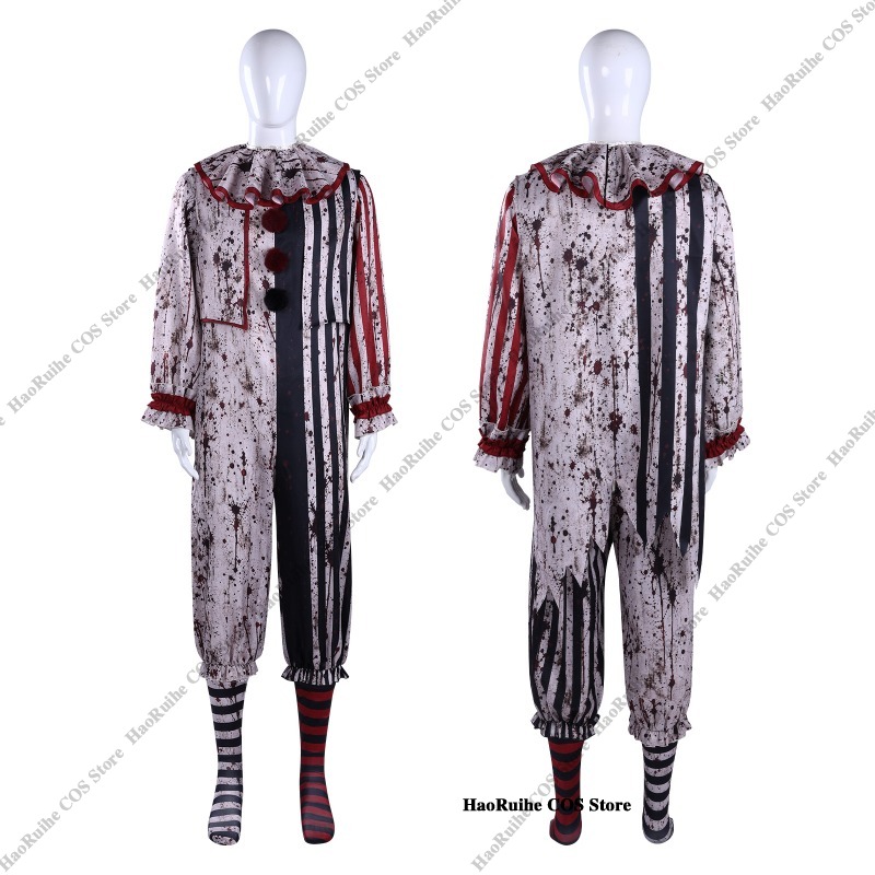 新しいテリファイアーアートクラウンジョーカーコスプレ衣装マス - Mens Fashion Jumpsuit のレビューと価格