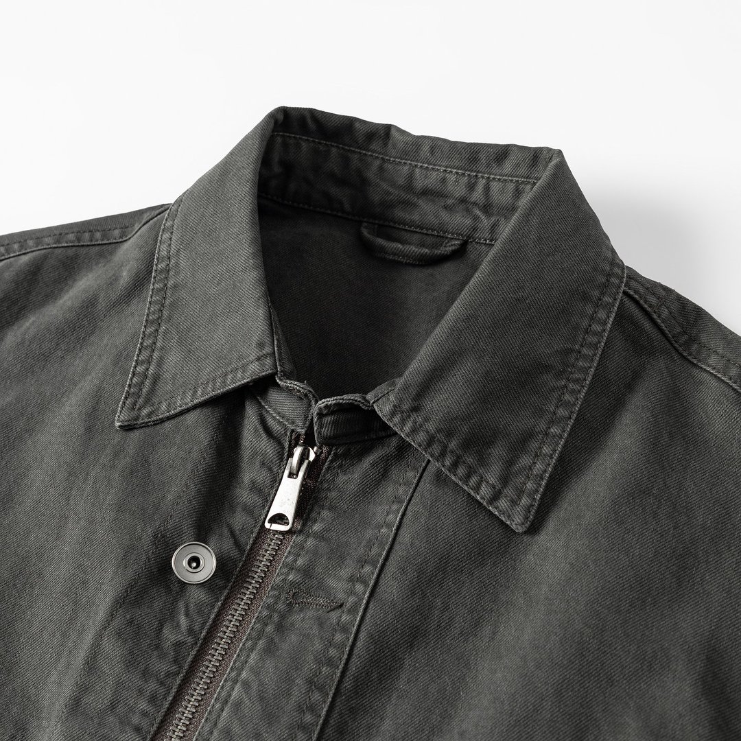 ヴィンテージウォッシュドコットンデニムカーゴジャケット メン - Harrington Jacket のレビューと価格