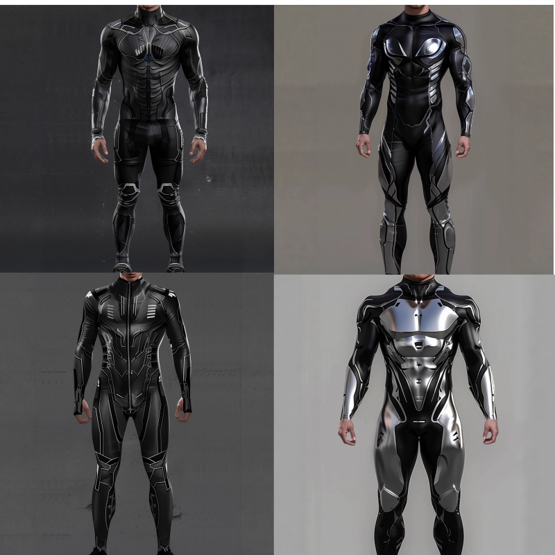スチームパンクサイバーパンク未来的な機械鎧ジャンプスーツクー - Mens Fashion Jumpsuit のレビューと価格