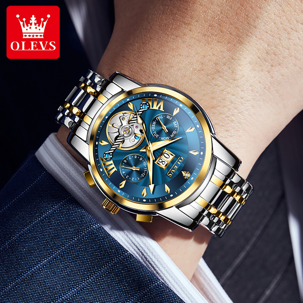 OLEVS メンズ腕時計高級ファッションファインスチールスト - Mens Fashion Week のレビューと価格
